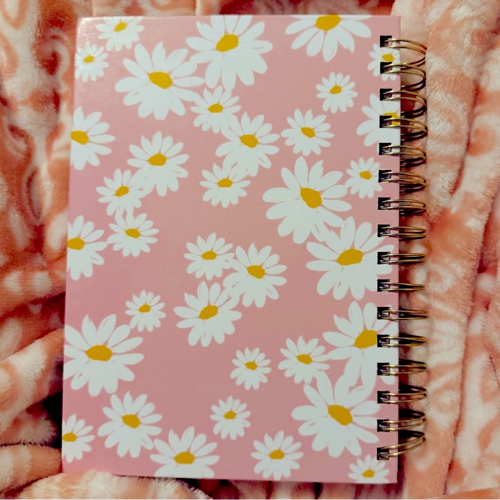 Pink Daisy Spiral Notebook - Picture 2 of 5